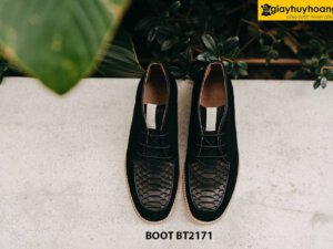 Giày da nam da lộn đế bằng Chukka Boot BT2171 001