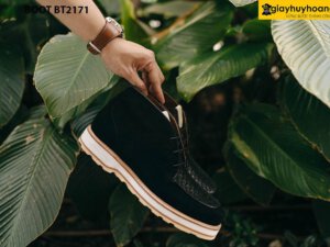 Giày da nam da lộn đế bằng Chukka Boot BT2171 003