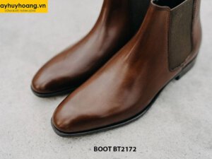 Giày da nam cổ cao màu nâu cà phê ChelseaBoot BT2172 001