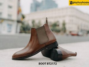 Giày da nam cổ cao màu nâu cà phê ChelseaBoot BT2172 003