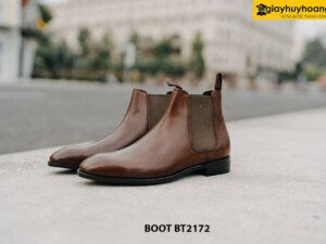 Giày da nam cổ cao màu nâu cà phê ChelseaBoot BT2172 002