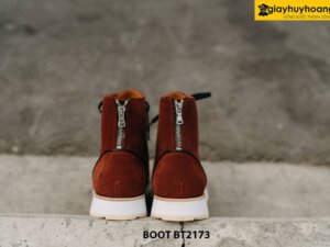 Giày boot buộc dây da lộn đế bằng sneaker BT2173 003