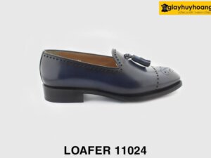 [Outlet size 37] Giày lười nam da màu xanh navy Loafer 11024 001
