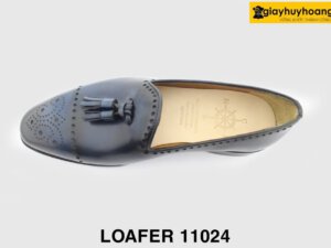 [Outlet size 37] Giày lười nam da màu xanh navy Loafer 11024 006