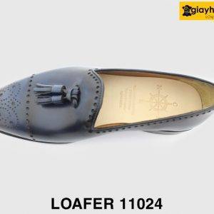 [Outlet size 37] Giày lười nam da màu xanh navy Loafer 11024 006