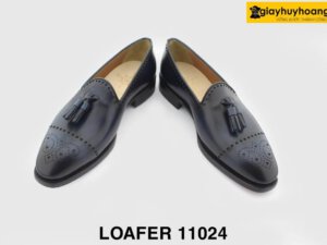 [Outlet size 37] Giày lười nam da màu xanh navy Loafer 11024 004