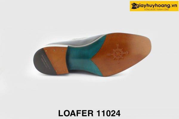 [Outlet size 37] Giày lười nam da màu xanh navy Loafer 11024 008