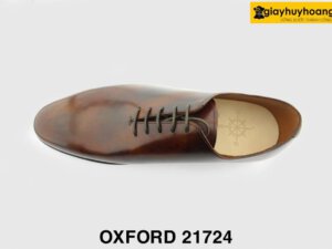 [Outlet size 42] Giày tây nam màu nâu Patina thủ công Oxford 21724 006