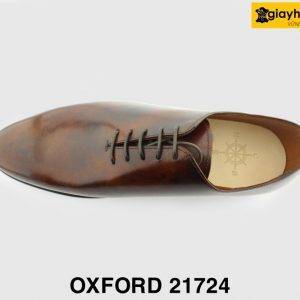 [Outlet size 42] Giày tây nam màu nâu Patina thủ công Oxford 21724 006
