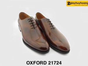 [Outlet size 42] Giày tây nam màu nâu Patina thủ công Oxford 21724 005