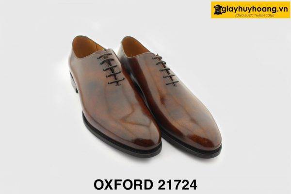 [Outlet size 42] Giày tây nam màu nâu Patina thủ công Oxford 21724 005