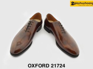 [Outlet size 42] Giày tây nam màu nâu Patina thủ công Oxford 21724 004