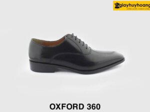 [Outlet size 39] Giày da nam trẻ trung hàng hiệu Oxford 360 đen 001