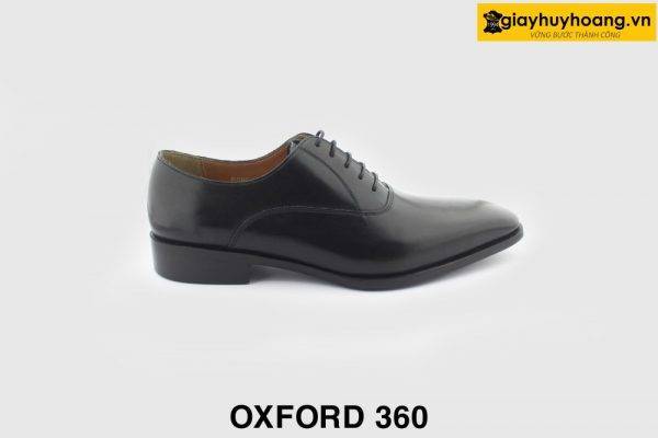 [Outlet size 39] Giày da nam trẻ trung hàng hiệu Oxford 360 đen 001