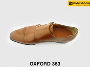 [Outlet size 42] Giày da nam khóa trẻ trung Monkstrap 363 bò 004