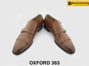 [Outlet size 42] Giày da nam khóa trẻ trung Monkstrap 363 bò 003