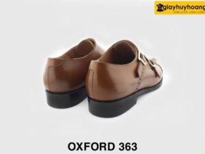 [Outlet size 42] Giày da nam khóa trẻ trung Monkstrap 363 bò 002