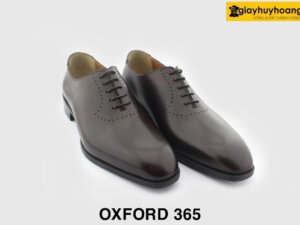 [Outlet size 41] Giày da nam đế khâu bền bỉ Oxford 365 nâu 001