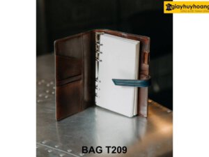Ví sổ ghi chú cầm tay da bò cao cấp T209 004