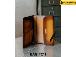 Ví cầm tay nam nhiều ngăn thủ công cao cấp T211 003