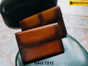 Ví cầm tay nam da bò Patina đựng hồ sơ công sở T212 001