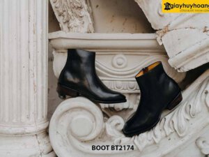 Giày da nam khóa kéo đế da bò Zip Boot BT2174 0001