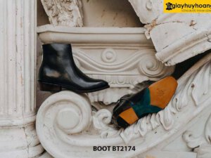 Giày da nam khóa kéo đế da bò Zip Boot BT2174 0003