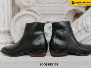 Giày da nam khóa kéo đế da bò Zip Boot BT2174 0002