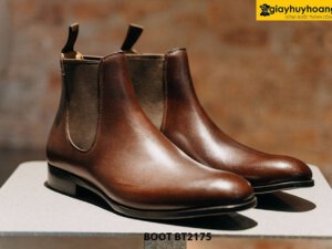 Giày da nam cổ cao đế khâu chỉ ChelseaBoot BT2175 001