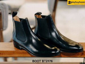 Giày da nam đế cao su cổ cao ChelseaBoot BT2176 001