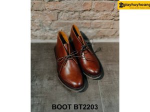 Giày da nam cổ lửng mũi tròn Chukka Boot BT2203 004