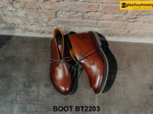 Giày da nam cổ lửng mũi tròn Chukka Boot BT2203 003
