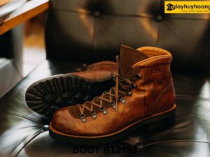 Giày da cổ cao nam boot buộc dây BT2183 004