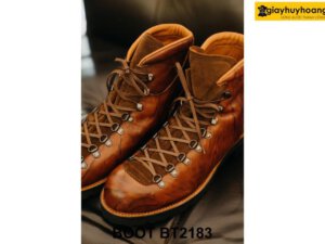 Giày da cổ cao nam boot buộc dây BT2183 002