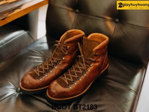 Giày da cổ cao nam boot buộc dây BT2183 001