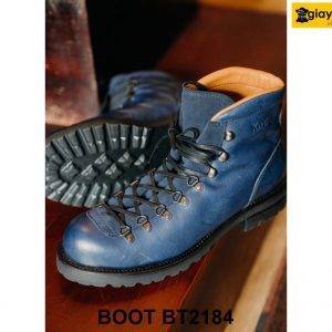 Giày da cổ cao nam màu xanh navy Boot BT2184 004