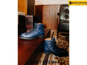 Giày da cổ cao nam màu xanh navy Boot BT2184 003