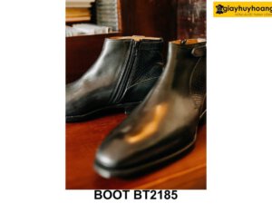 Giày da cổ cao nam đóng thủ công Zip Boot BT2185 004