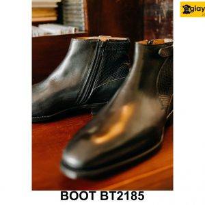 Giày da cổ cao nam đóng thủ công Zip Boot BT2185 004