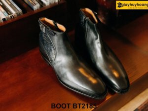 Giày da cổ cao nam đóng thủ công Zip Boot BT2185 001