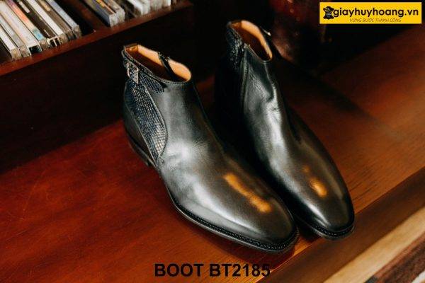 Giày da cổ cao nam đóng thủ công Zip Boot BT2185 001