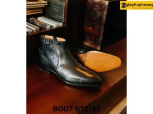 Giày da cổ cao nam đóng thủ công Zip Boot BT2185 003