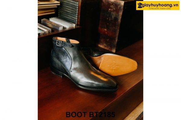 Giày da cổ cao nam đóng thủ công Zip Boot BT2185 003