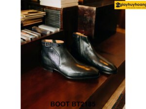 Giày da cổ cao nam đóng thủ công Zip Boot BT2185 002