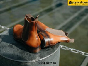 Giày da nam cổ cao màu bò cao cấp Chelsea Boot BT2160 004