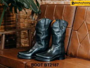 Giày da nam cổ dài thủ công Engine Boot BT2187 001