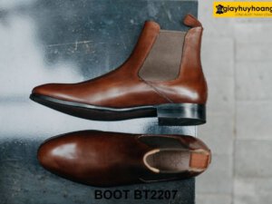 Giày da nam cổ cao da bê con thảo mộc Chelsea Boot BT2207 001
