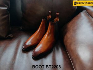 Giày da nam cổ cao hàng hiệu sang trọng Chelsea Boot BT2208 004