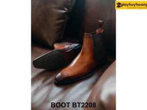 Giày da nam cổ cao hàng hiệu sang trọng Chelsea Boot BT2208 003