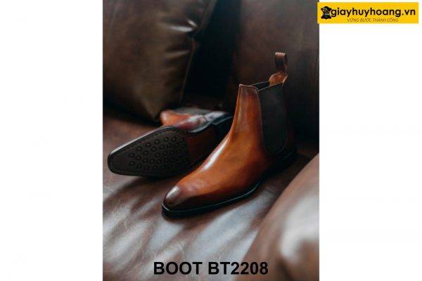 Giày da nam cổ cao hàng hiệu sang trọng Chelsea Boot BT2208 003